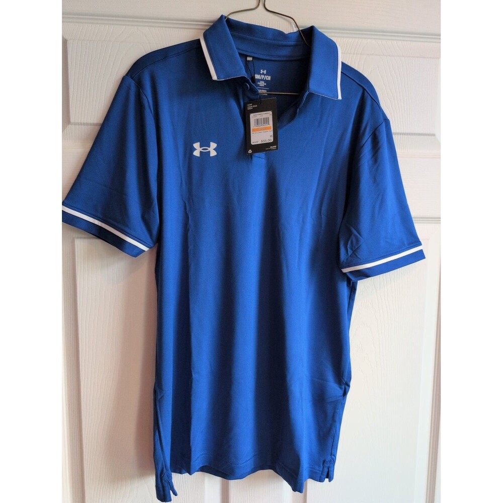 Under Armour Loose Fit Men's Tipped Polo Shirt - Blue - S